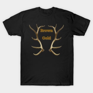 Brown Gold Elk Shed Antlers T-Shirt